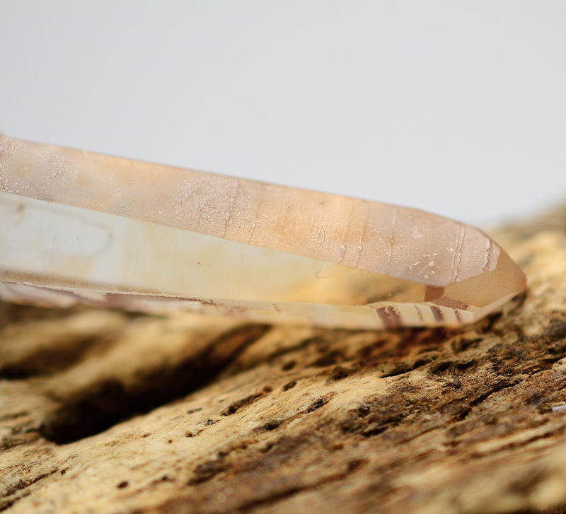 Golden Lemurian Quartz Silver Pendant: Ethically Mined Crystal