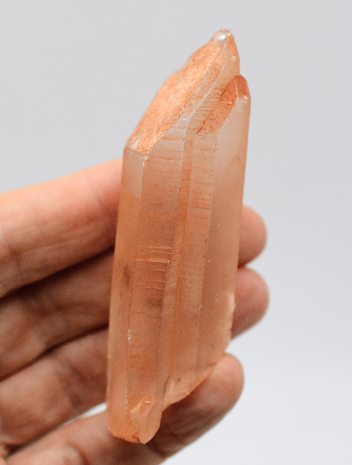 Lemurian Tangerine Quartz: Ethically Mined Twin Crystal