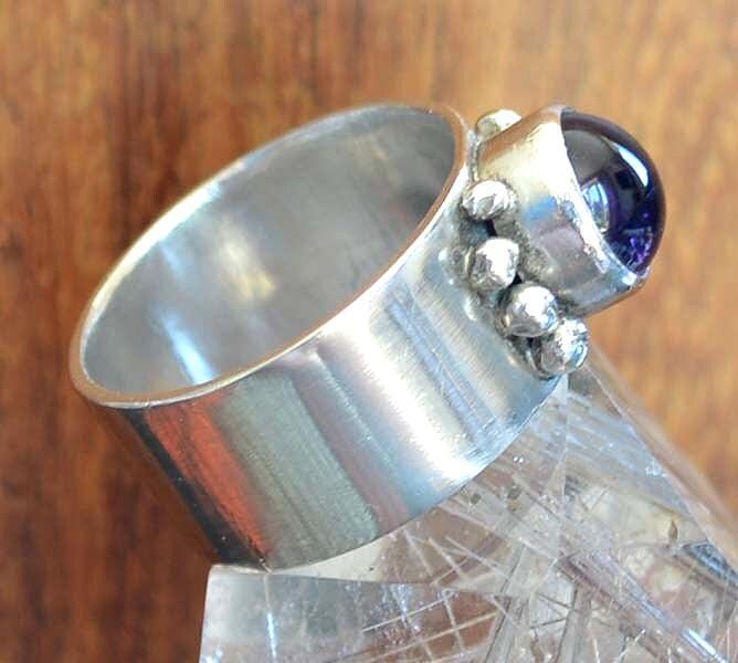 Handmade Amethyst Silver Ring