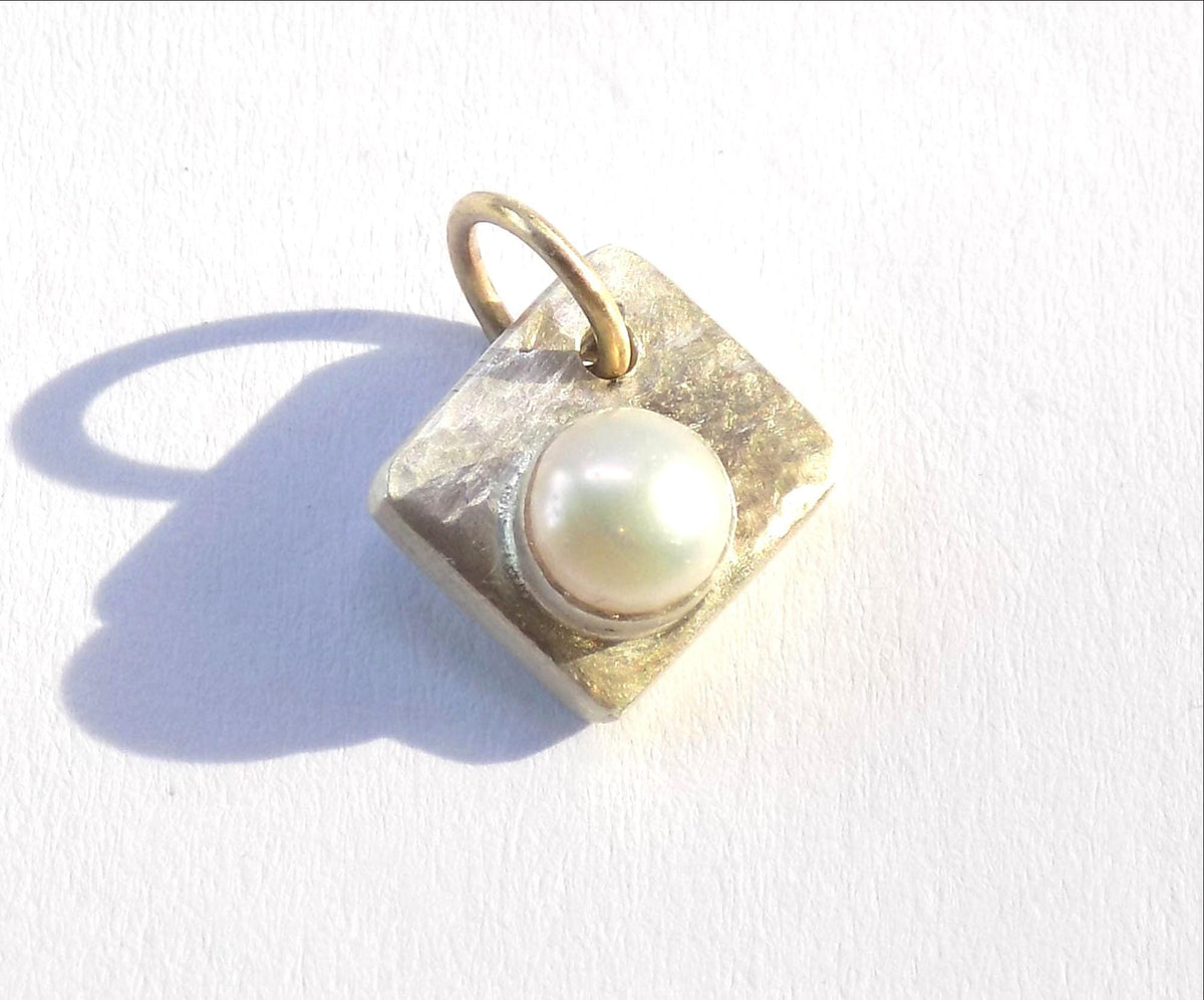 Freshwater Pearl Sterling Silver and Gold Pendant