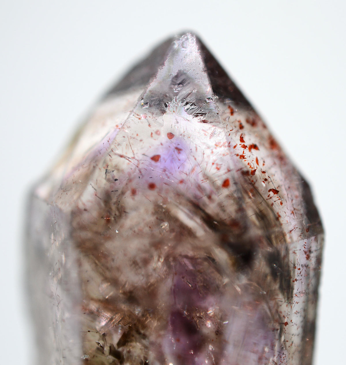 Super Seven Quartz Amethyst & Black Phantom Sceptre: Ethically Mined Natural Crystal
