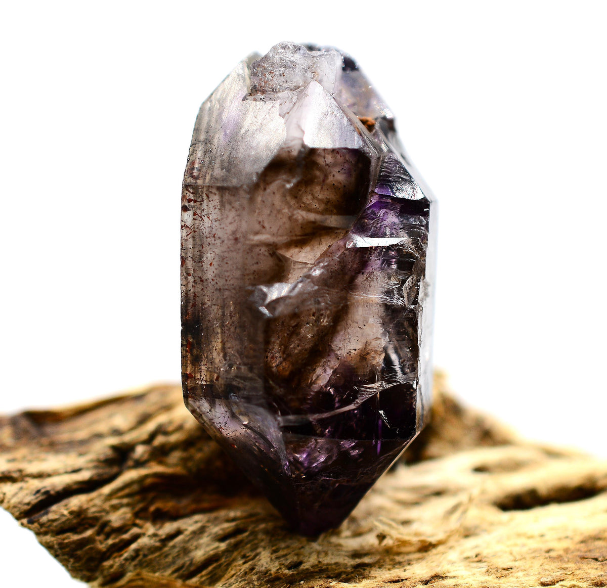 Super Seven Quartz - Self-Healed DT Enhydro: Ethically Mined Natural Crystal