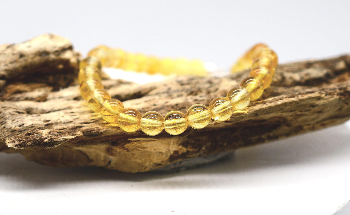 Citrine Bracelet with Handmade Silver Fastener