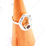 Orange Tourmaline Sterling Silver Ring Handmade