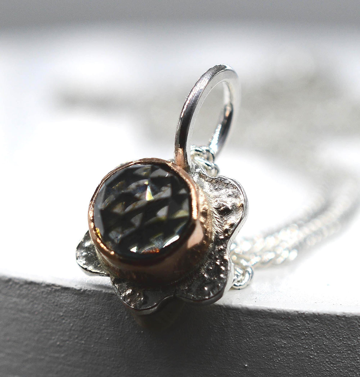 Blue Tourmaline Silver Pendant ~ Handmade Jewellery