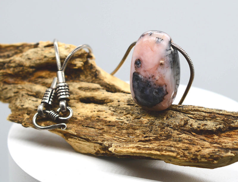 Pink Thulite Silver Necklace