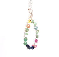 Multi-Coloured Tourmaline Sterling Necklace: Natural Gemstones on Silver