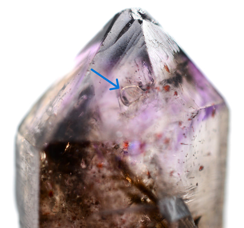Super Seven Quartz - Self-Healed DT Enhydro: Ethically Mined Natural Crystal
