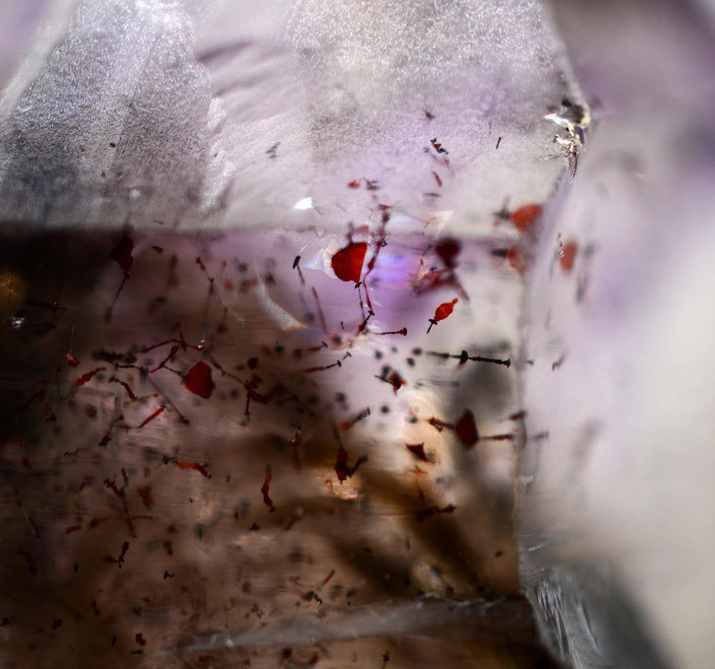 Super Seven Quartz - Self-Healed DT Enhydro: Ethically Mined Natural Crystal