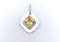 Citrine Sterling Silver Pendant Handmade: Ethically Sourced Natural Citrine