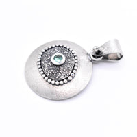 Sterling Silver Emerald Pendant: Handmade Natural Gemstone Jewellery