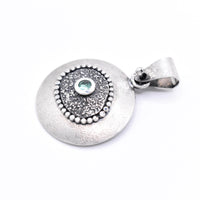 Sterling Silver Emerald Pendant: Handmade Natural Gemstone Jewellery