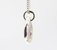 Pink Tourmaline Molten Silver Pendant ~ Handmade Natural Gemstone Jewellery