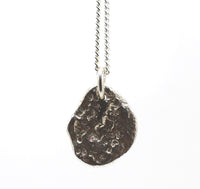 Pink Tourmaline Molten Silver Pendant ~ Handmade Natural Gemstone Jewellery