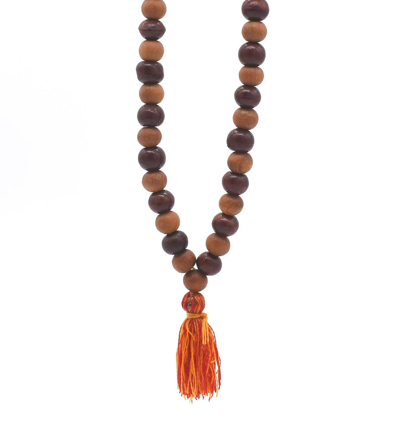 Sandalwood and Rosewood Beads: Handcrafted Mala Beads