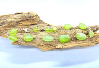Handmade Gold Peridot Bracelet: Natural Peridot on 9ct Gold