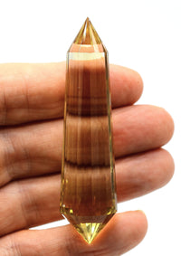24-Sided Flawless Natural Citrine Vogel Wand: Ethically Mined Hand-Cut Vogel