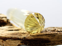 24-Sided Flawless Natural Citrine Vogel Wand: Ethically Mined Hand-Cut Vogel
