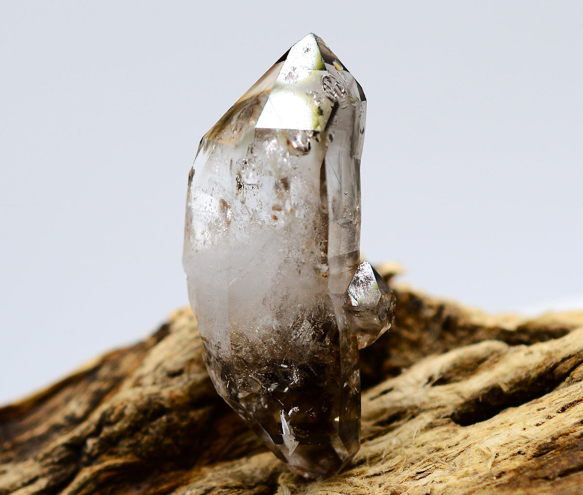 Omapeleki Brandberg Smoky Skeletal Enhydro: Ethically Hand-Mined Quartz Crystal