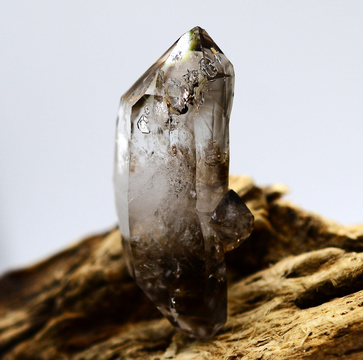 Omapeleki Brandberg Smoky Skeletal Enhydro: Ethically Hand-Mined Quartz Crystal