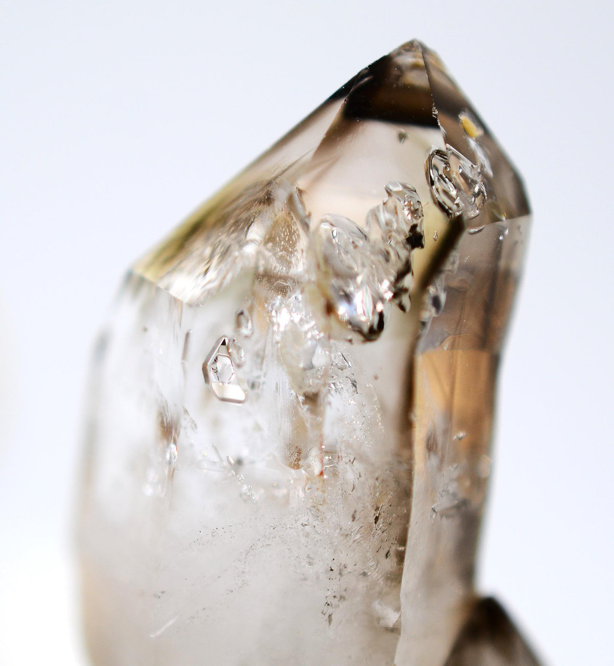 Omapeleki Brandberg Smoky Skeletal Enhydro: Ethically Hand-Mined Quartz Crystal