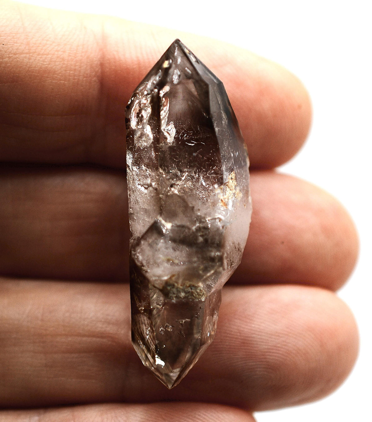 Omapeleki Brandberg Smoky Skeletal Enhydro: Ethically Hand-Mined Quartz Crystal