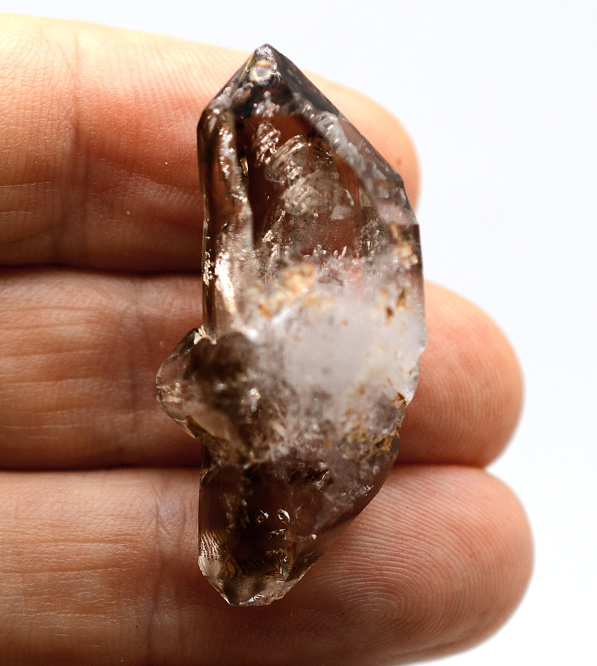 Omapeleki Brandberg Smoky Skeletal Enhydro: Ethically Hand-Mined Quartz Crystal