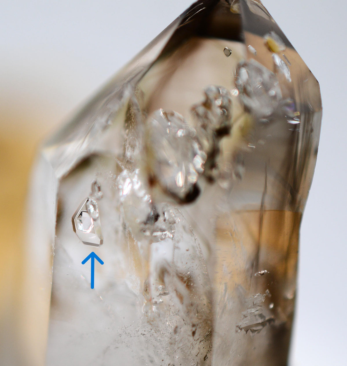 Omapeleki Brandberg Smoky Skeletal Enhydro: Ethically Hand-Mined Quartz Crystal