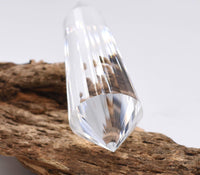 24 Sided Flawless Himalayan Quartz Vogel Wand: Ethically Hand-Mined Natural Crystal