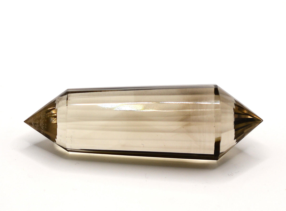 24-Sided Himalayan Smoky Quartz Vogel Wand: Ethically Hand Mined Crystal