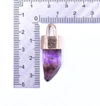 Brandberg Amethyst Harlequin Quartz Gold Pendant: Unique Handmade Healing Jewellery