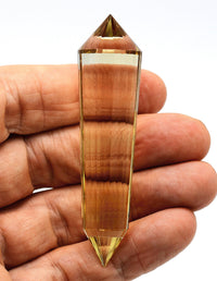 24-Sided Flawless Natural Citrine Vogel Wand: Ethically Mined Hand-Cut Vogel