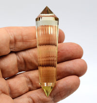 24-Sided Flawless Natural Citrine Vogel Wand: Ethically Mined Hand-Cut Vogel