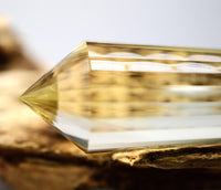 24-Sided Flawless Natural Citrine Vogel Wand: Ethically Mined Hand-Cut Vogel
