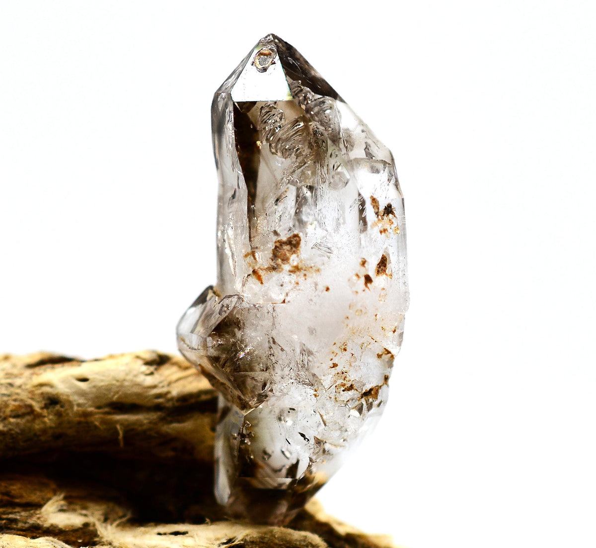 Omapeleki Brandberg Smoky Skeletal Enhydro: Ethically Hand-Mined Quartz Crystal