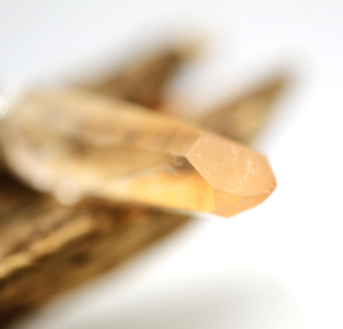 Golden Lemurian Quartz Silver Pendant: Ethically Mined Natural Crystal