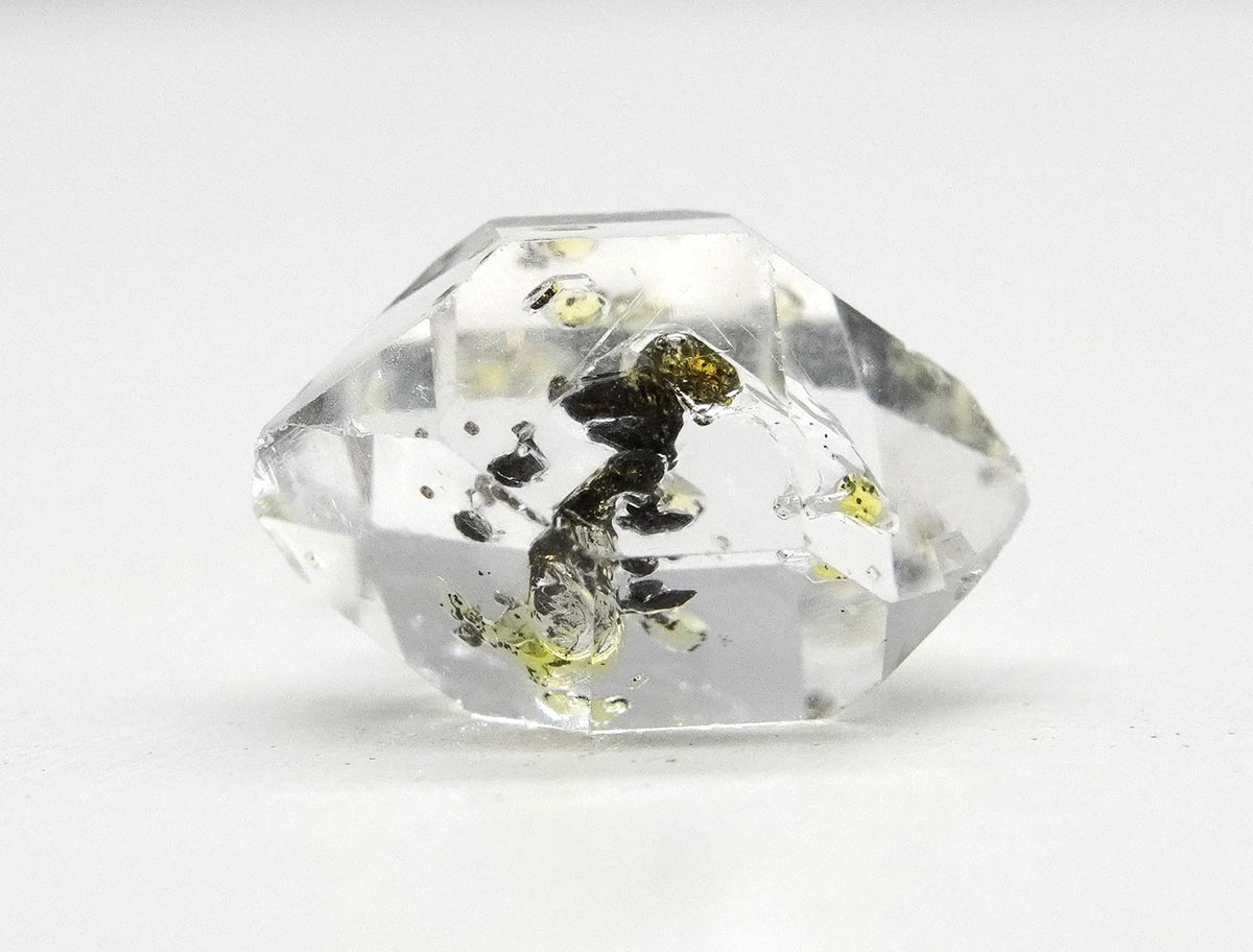 Golden Enhydro - Petroleum Quartz Crystal: Ethically Mined Himalayan Quartz