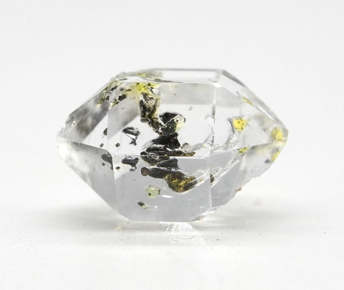 Golden Enhydro - Petroleum Quartz Crystal: Ethically Mined Himalayan Quartz