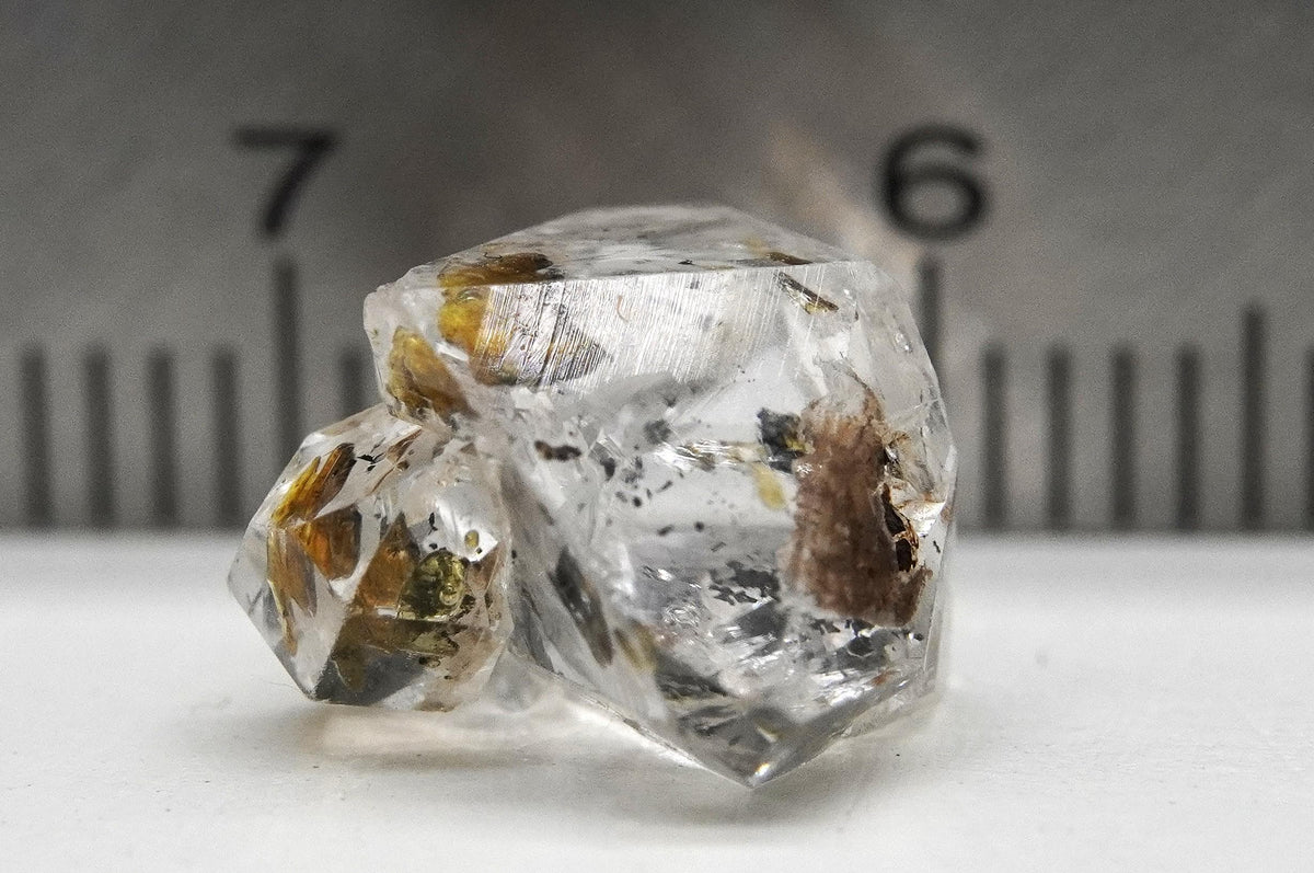 Golden Enhydro - Petroleum Quartz Crystal: Ethically Mined Himalayan Quartz