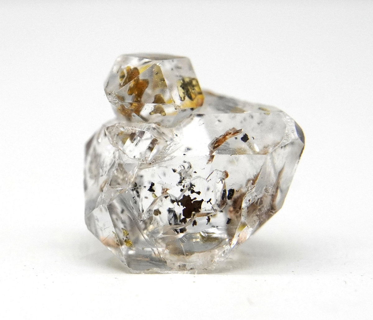 Golden Enhydro - Petroleum Quartz Crystal: Ethically Mined Himalayan Quartz