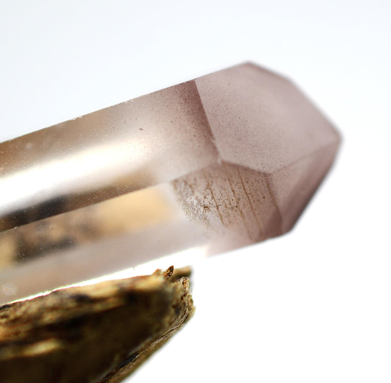 Lithium Quartz Phantom Silver Pendant: Ethically Mined Natural Crystal for Calm