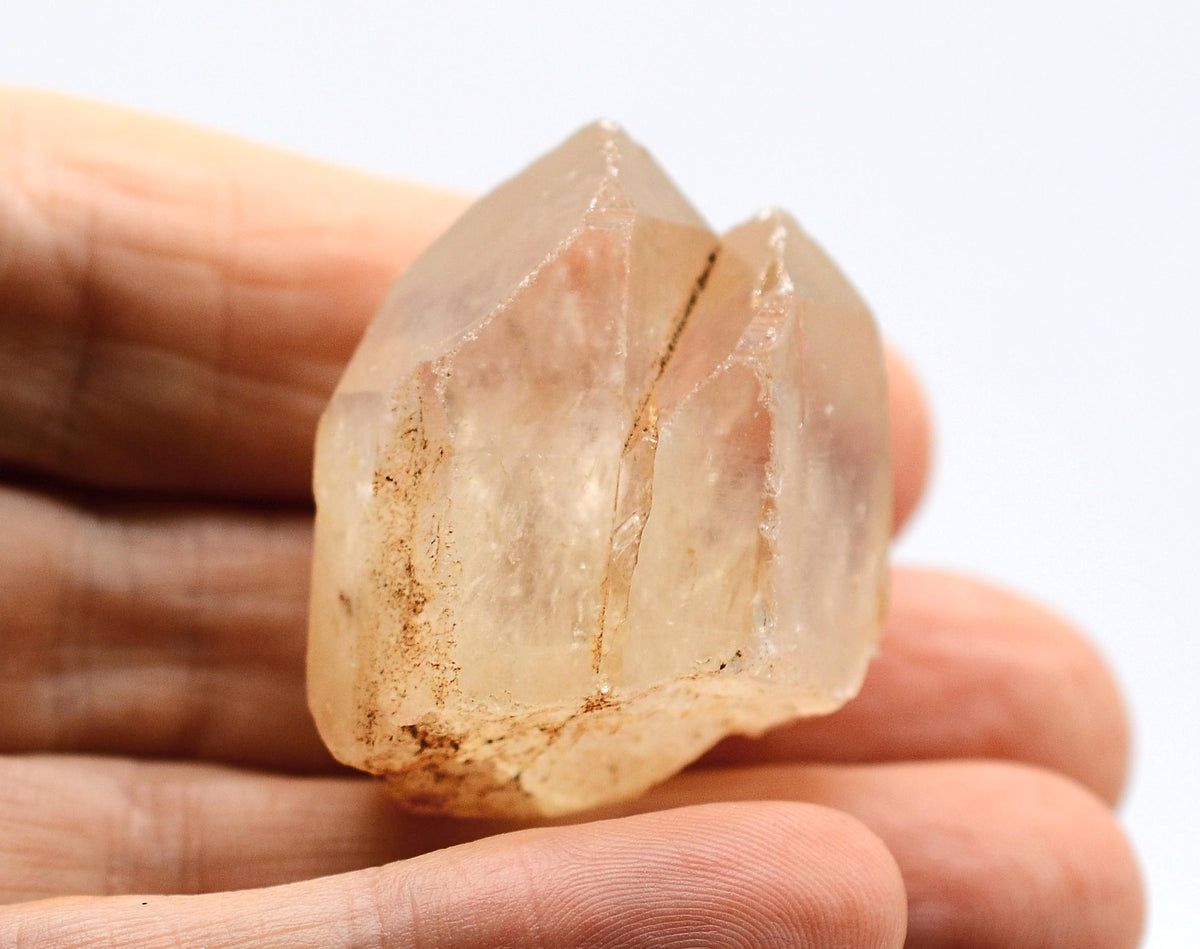 Natural Congo Citrine: Kundalini Quartz - Ethically Mined Twin Crystal
