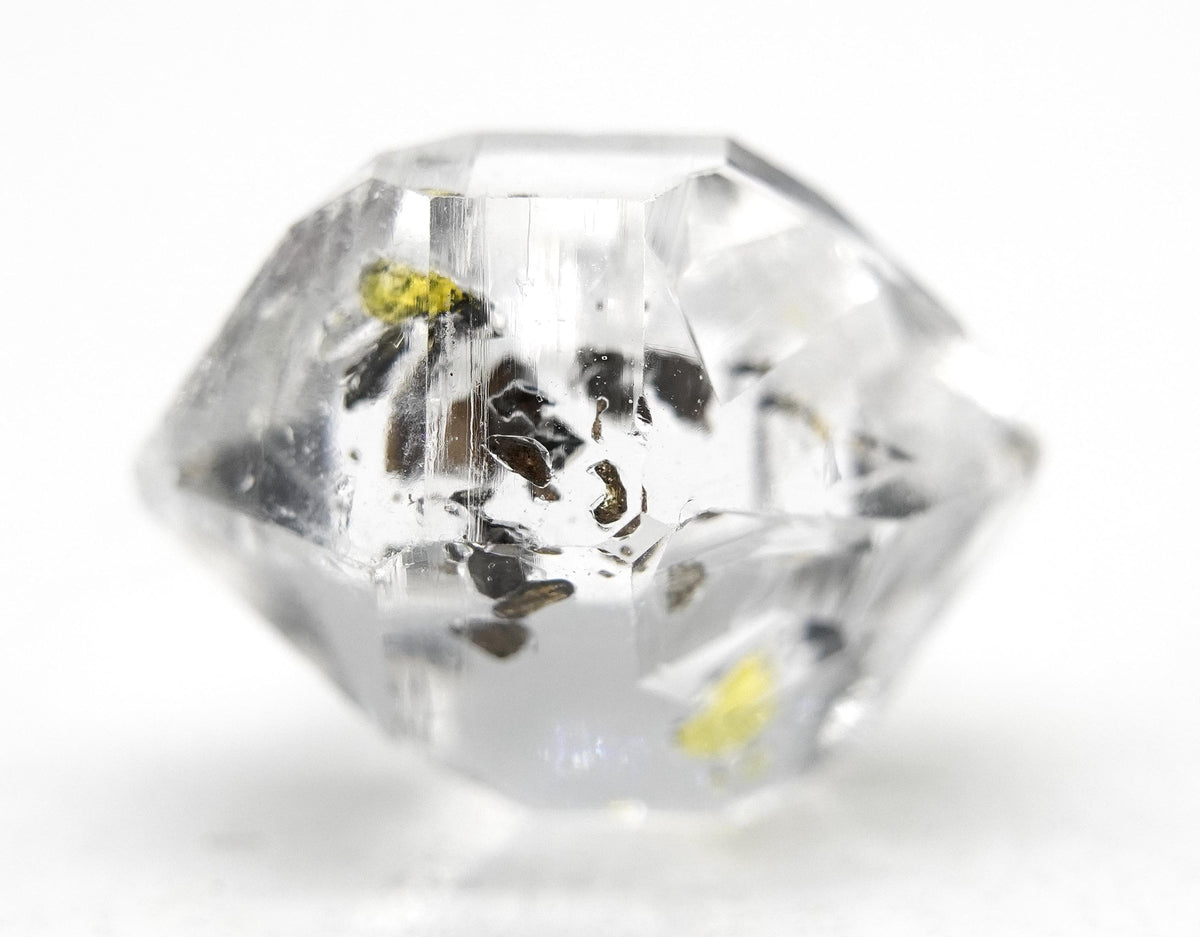 Golden Enhydro - Petroleum Quartz Crystal: Ethically Mined Himalayan Quartz