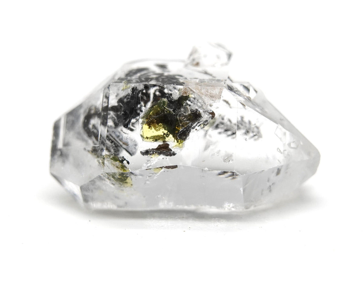 Golden Enhydro - Petroleum Quartz Crystal: Ethically Mined Himalayan Quartz