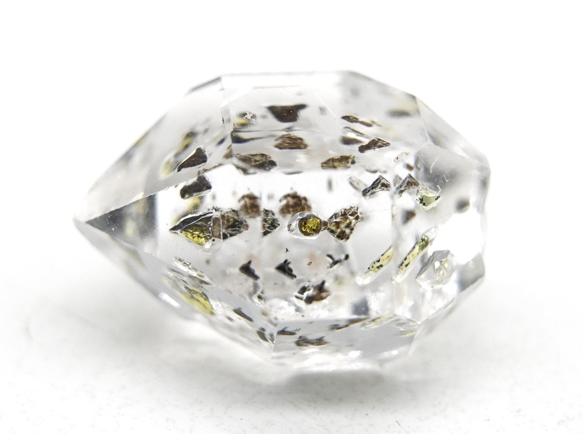 Golden Enhydro - Petroleum Quartz Crystal: Ethically Mined Himalayan Quartz