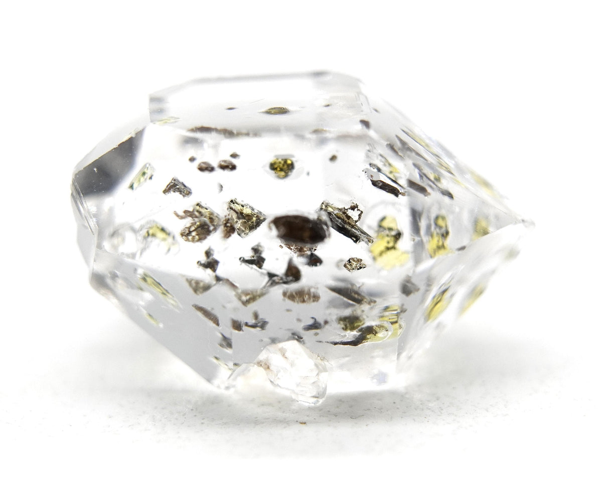 Golden Enhydro - Petroleum Quartz Crystal: Ethically Mined Himalayan Quartz