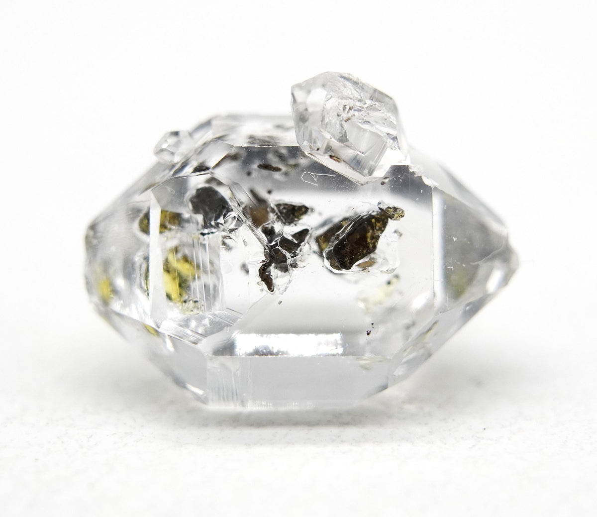 Golden Enhydro - Petroleum Quartz Crystal: Ethically Mined Himalayan Quartz