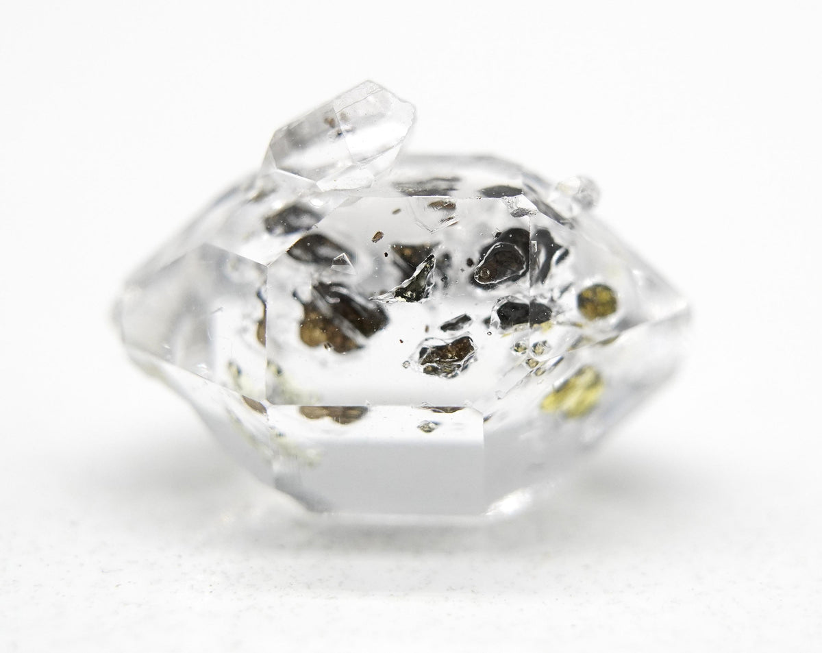 Golden Enhydro - Petroleum Quartz Crystal: Ethically Mined Himalayan Quartz