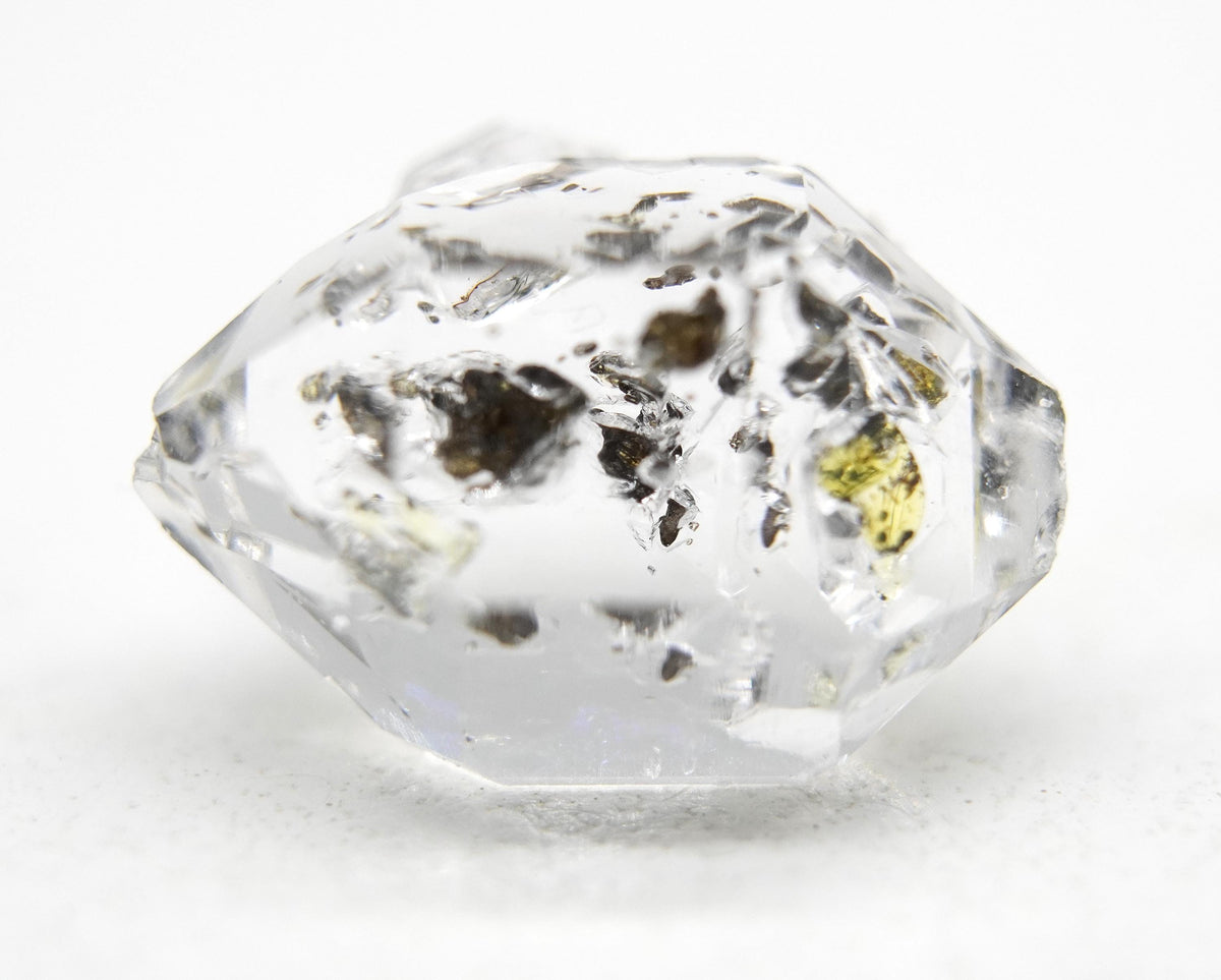 Golden Enhydro - Petroleum Quartz Crystal: Ethically Mined Himalayan Quartz