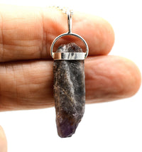 Raw Super 7 Silver Pendant: Ethically Mined Natural Crystal